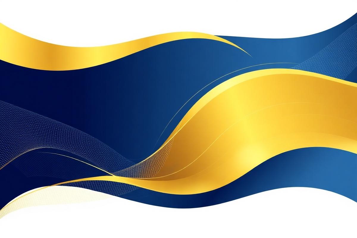 Abstract navy and gold strategy illustration