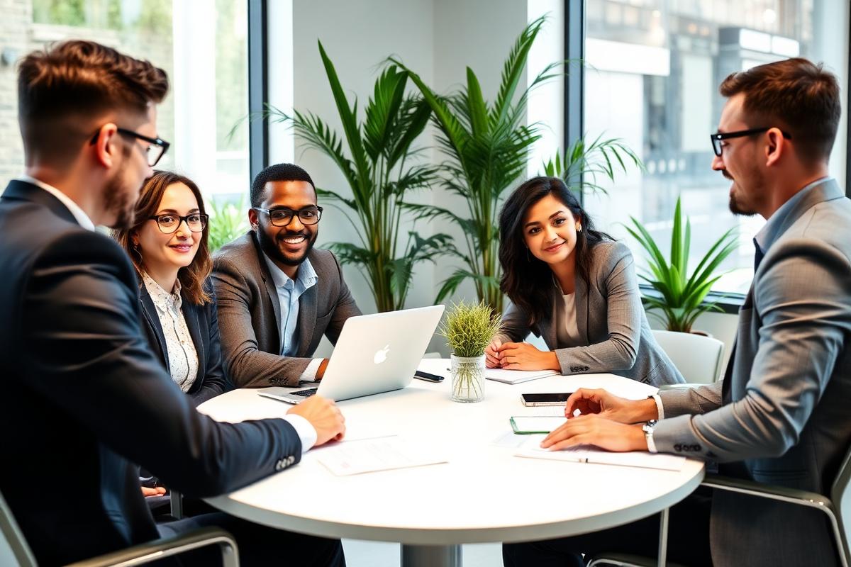 The Ivernees team collaborating in the Indianapolis office